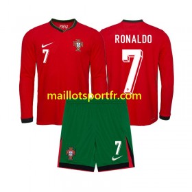 Maillot de Foot Portugal Ronaldo 7 Enfant Domicile UEFA Euro 2024 ML